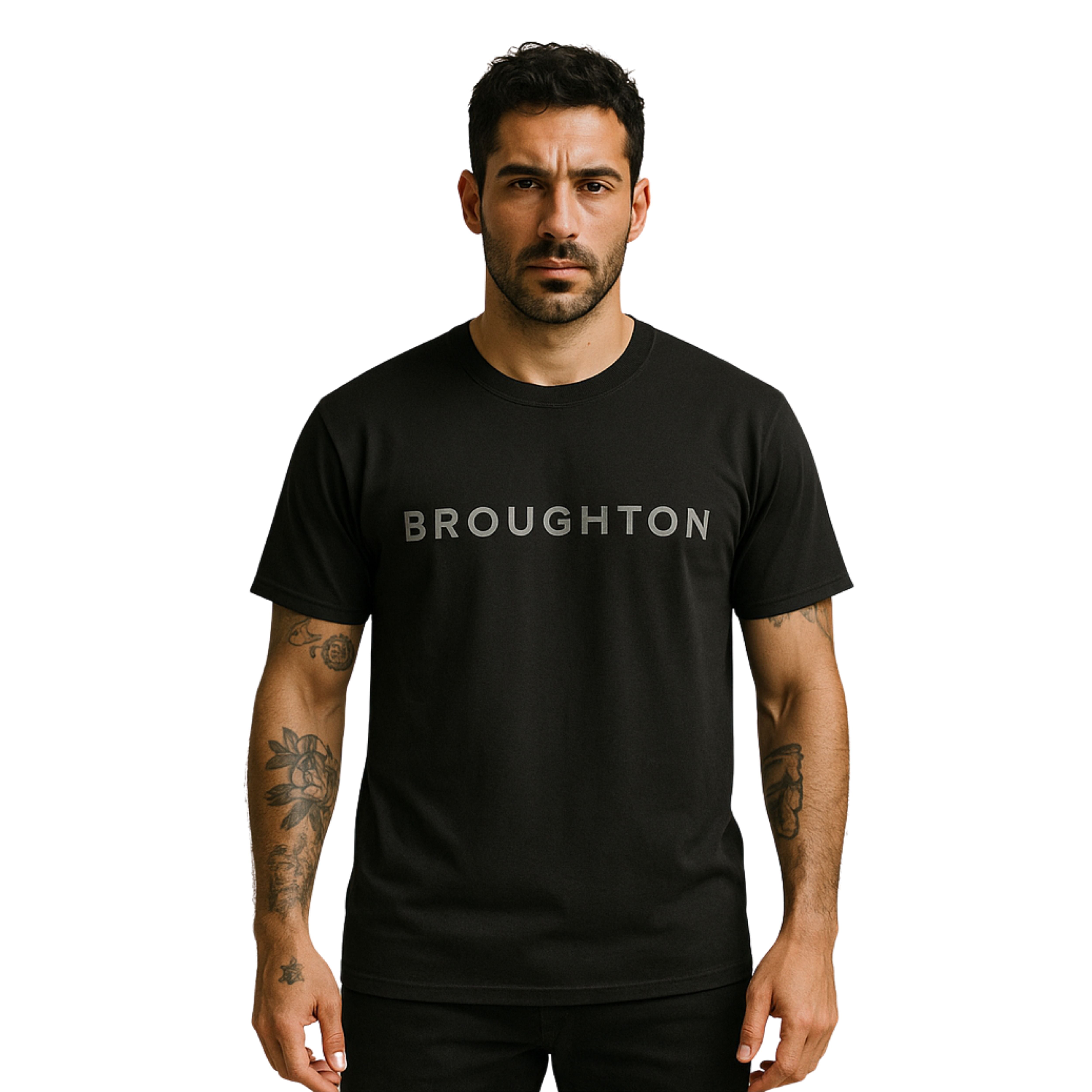 Broughton Signature 'Premium' T-Shirt - Black/Grey