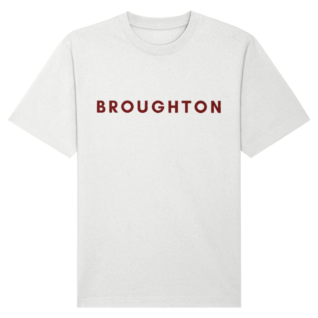 Broughton Signature T-Shirt - White/Crimson