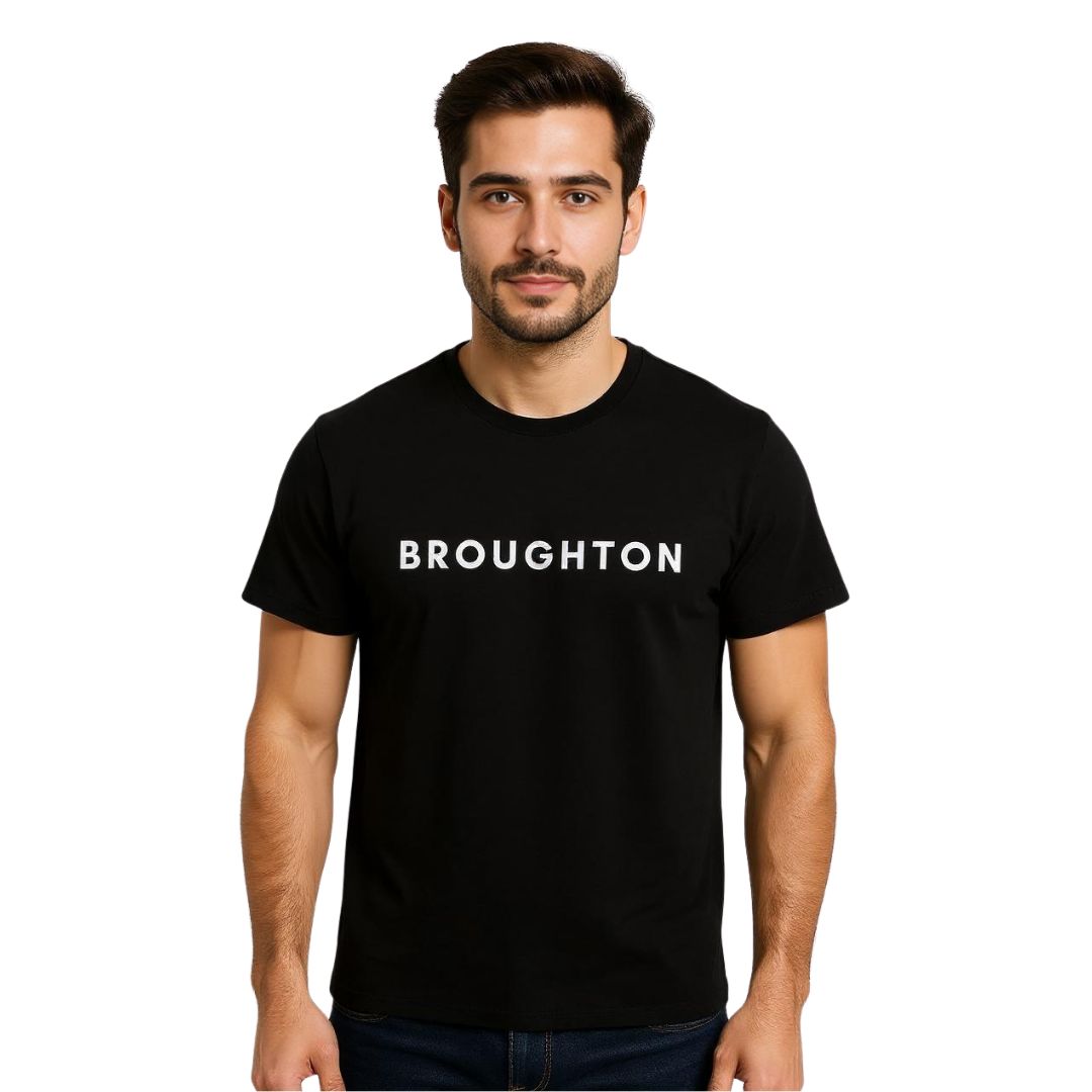Broughton Signature 'Premium' T-Shirt - Black/White
