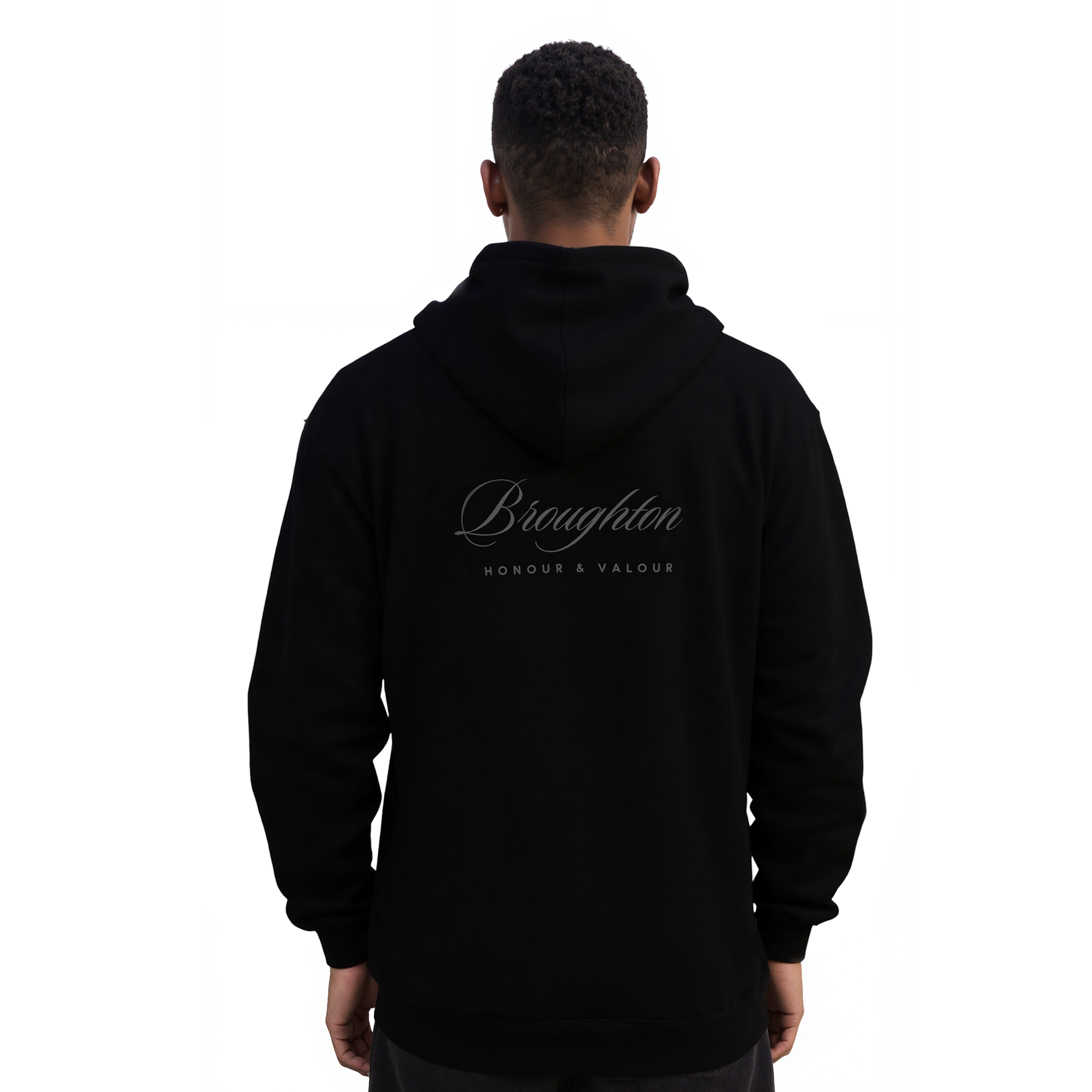 Broughton Signature Oversized Hoodie - Grey Font